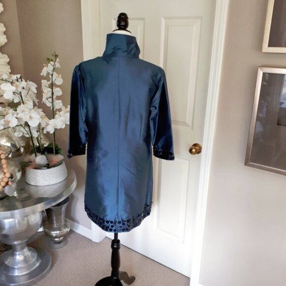 NWOT Mac & Jac blue black embellished tunic dress - Picture 7 of 10